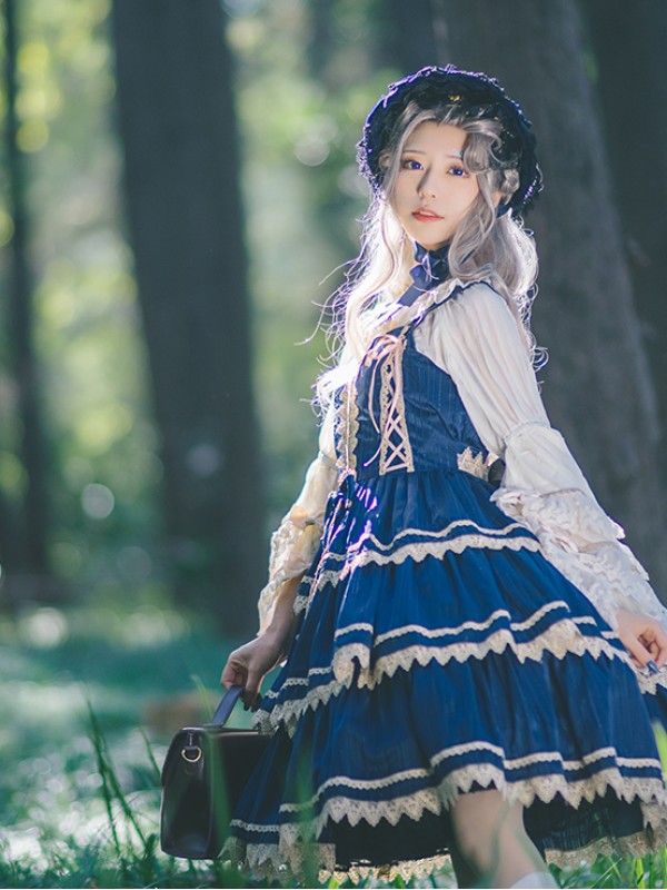 INFANTA Three Section Cake Tree JSK Autumn Dress INFANTA Three Section Cake Tree JSK Autumn Dress