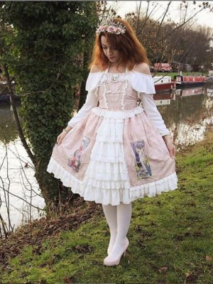 Sweet Summer Maidens Printed Ruffle Lolita Jumperskirt