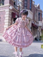 【Iris Poem】~lolita Onepiece~Short sleeve embroidery dress 【Iris Poem】~lolita Onepiece~Short sleeve embroidery dress
