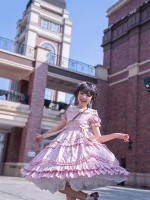 【Iris Poem】~lolita Onepiece~Short sleeve embroidery dress 【Iris Poem】~lolita Onepiece~Short sleeve embroidery dress