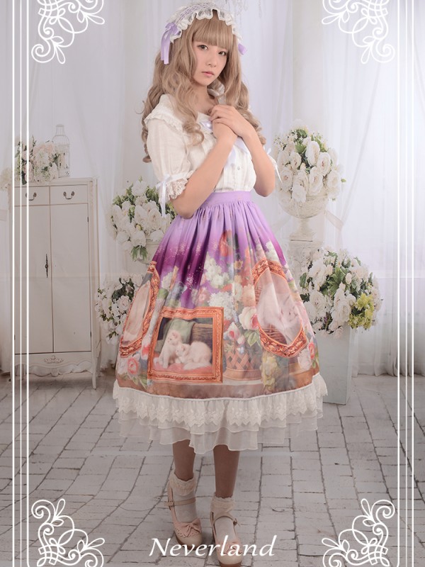 Kitty Courtyard Normal Waist Skirt