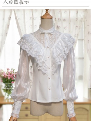 La Traviata Retro Long Sleeve Blouse 