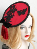 Lace Butterfly Fringe Chinese Style Mini Top Hat Lace Butterfly Fringe Chinese Style Mini Top Hat