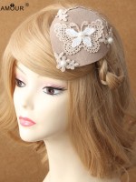 Lace Butterfly Pearl Lady Mini Top Hat Lace Butterfly Pearl Lady Mini Top Hat