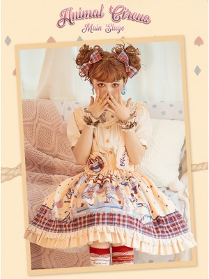 Line Ball Cat - Animal Circus Suspender Skirt