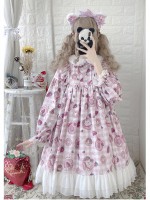 Line Ball Cat - Strawberry Bear One-piece Line Ball Cat - Strawberry Bear One-piece