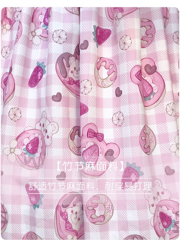 Line Ball Cat - Strawberry Bear One-piece Line Ball Cat - Strawberry Bear One-piece