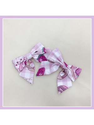Line Ball Cat - Strawberry Bear Hair Clip
