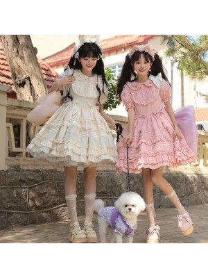 【Little Ice Cream】~Pure color lolita skirt~Summer One-piece
