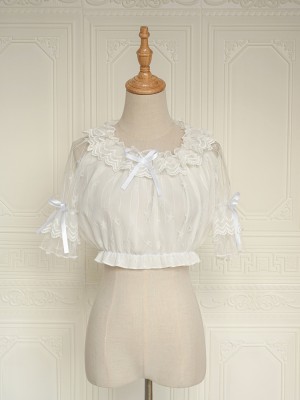 Little Star Lace Short Sleeve Blouse