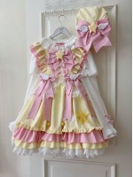 [Little Star Wing] ~ Sweet Lolita jumperskirt~summer~yellow
