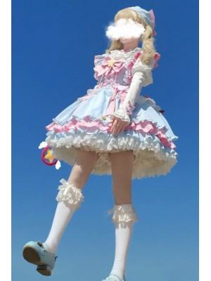 [Little Star Wing] ~ Sweet Lolita jumperskirt~summer~blue