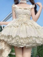 Lolita Ballet Style JSK Sling Three Piece Set apricot Lolita Ballet Style JSK Sling Three Piece Set apricot