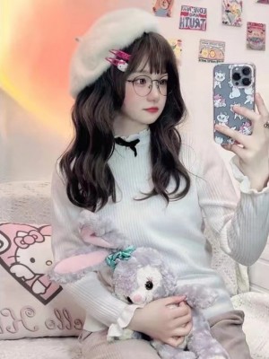 Long sleeved knitted lace collar lining