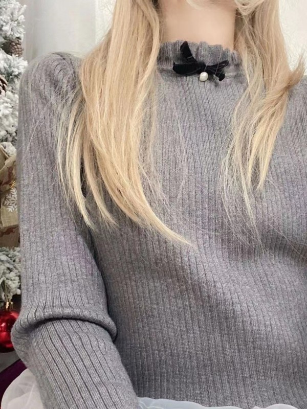 Long sleeved knitted lace collar lining Long sleeved knitted lace collar lining