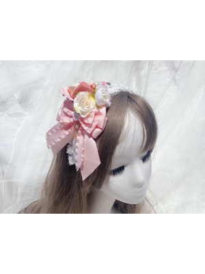Lovely Floral Lace Bowknot KC