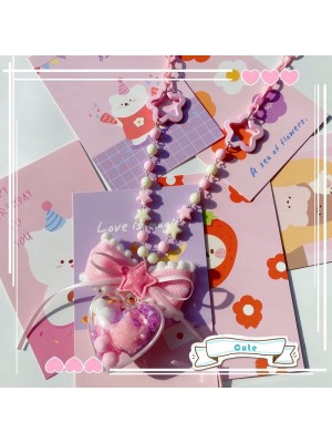 Lovely Translucent Heart-Shaped Necklace 