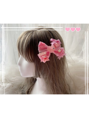 Loving Heart Bowknot Hair Clip