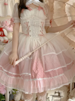 Pink Sweet Lolita Dress Fairy JSK Suspender Skirt Pink Sweet Lolita Dress Fairy JSK Suspender Skirt