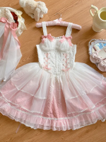 Pink Sweet Lolita Dress Fairy JSK Suspender Skirt Pink Sweet Lolita Dress Fairy JSK Suspender Skirt
