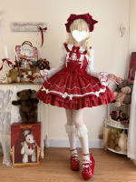 Sweet Cute Red Lolita Dress JSK Suspender Dress Sweet Cute Red Lolita Dress JSK Suspender Dress