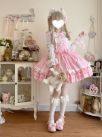 Sweet Cute Pink Lolita Dress JSK Suspender Dress Sweet Cute Pink Lolita Dress JSK Suspender Dress