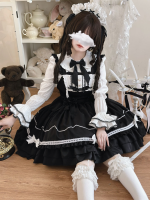 Sweet Cute Black Lolita Dress JSK Suspender Dress Sweet Cute Black Lolita Dress JSK Suspender Dress
