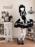 Sweet Cute Black Lolita Dress JSK Suspender Dress Sweet Cute Black Lolita Dress JSK Suspender Dress