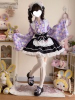 Purple Lolita Dress Japanese Maid Improved Dress Purple Lolita Dress Japanese Maid Improved Dress