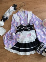 Purple Lolita Dress Japanese Maid Improved Dress Purple Lolita Dress Japanese Maid Improved Dress