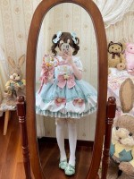 Green Lolita Dress Sweet JSK Suspender Bud Dress Green Lolita Dress Sweet JSK Suspender Bud Dress