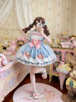 Blue Sweet Lolita Dress JSK Suspender Bud Dress Blue Sweet Lolita Dress JSK Suspender Bud Dress