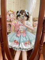 Green Lolita Dress Sweet JSK Suspender Bud Dress Green Lolita Dress Sweet JSK Suspender Bud Dress