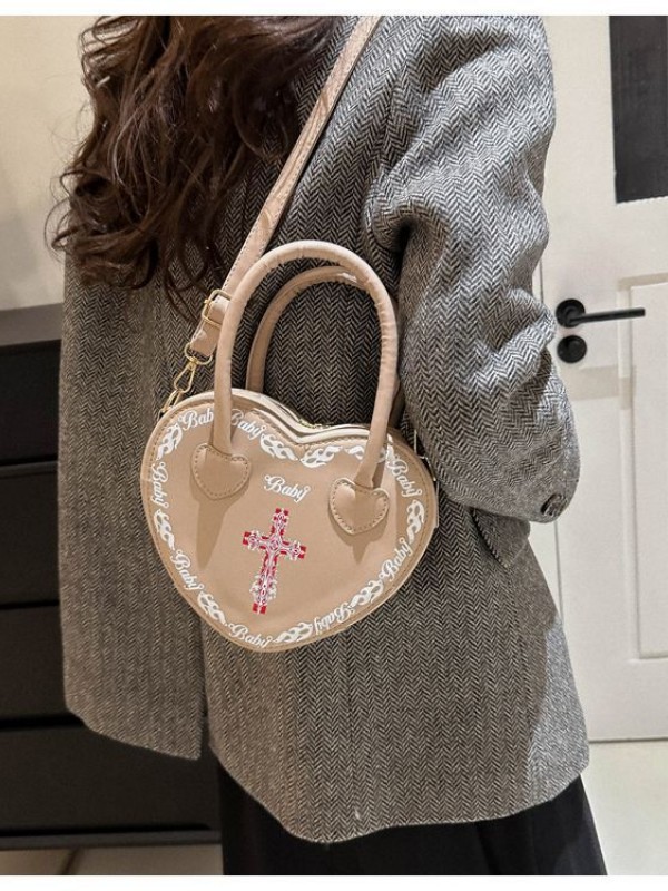 Single Shoulder Crossbody Bag Personality Peach Heart Bag Single Shoulder Crossbody Bag Personality Peach Heart Bag