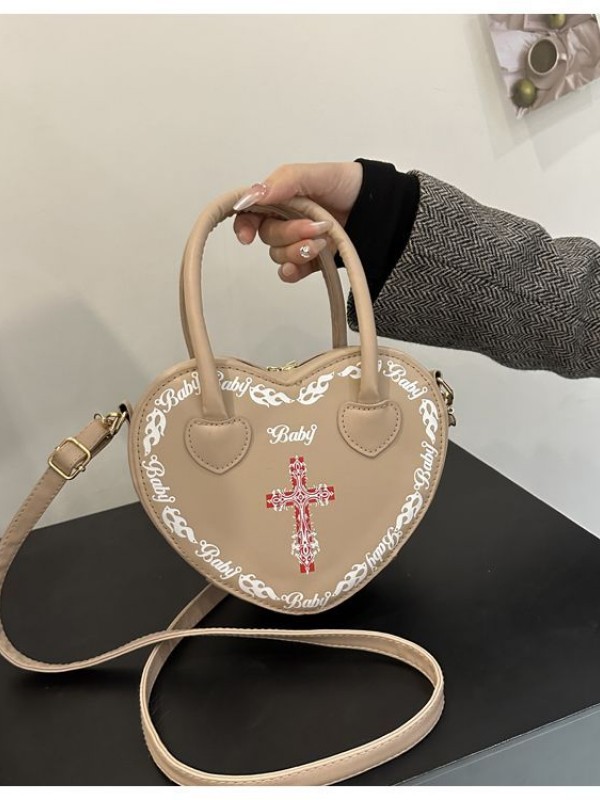 Single Shoulder Crossbody Bag Personality Peach Heart Bag Single Shoulder Crossbody Bag Personality Peach Heart Bag