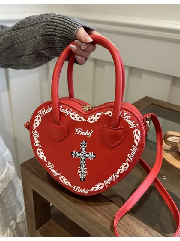 Single Shoulder Crossbody Bag Personality Peach Heart Bag Single Shoulder Crossbody Bag Personality Peach Heart Bag