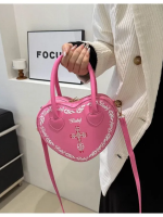 Single Shoulder Crossbody Bag Personality Peach Heart Bag Single Shoulder Crossbody Bag Personality Peach Heart Bag