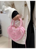 Single Shoulder Crossbody Bag Personality Peach Heart Bag Single Shoulder Crossbody Bag Personality Peach Heart Bag