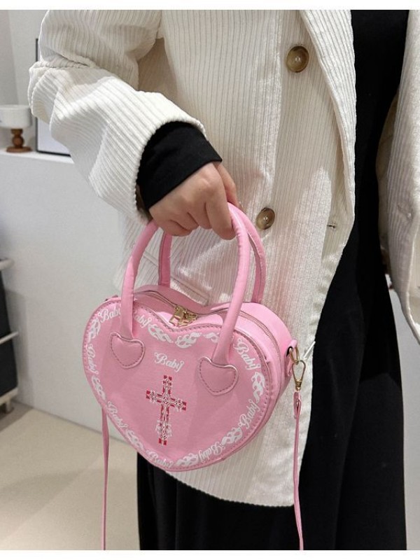 Single Shoulder Crossbody Bag Personality Peach Heart Bag Single Shoulder Crossbody Bag Personality Peach Heart Bag
