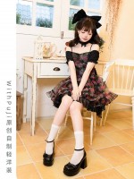 Sweet Floral OP Lolita Suspender Dress Sweet Floral OP Lolita Suspender Dress
