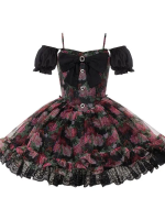 Sweet Floral OP Lolita Suspender Dress Sweet Floral OP Lolita Suspender Dress