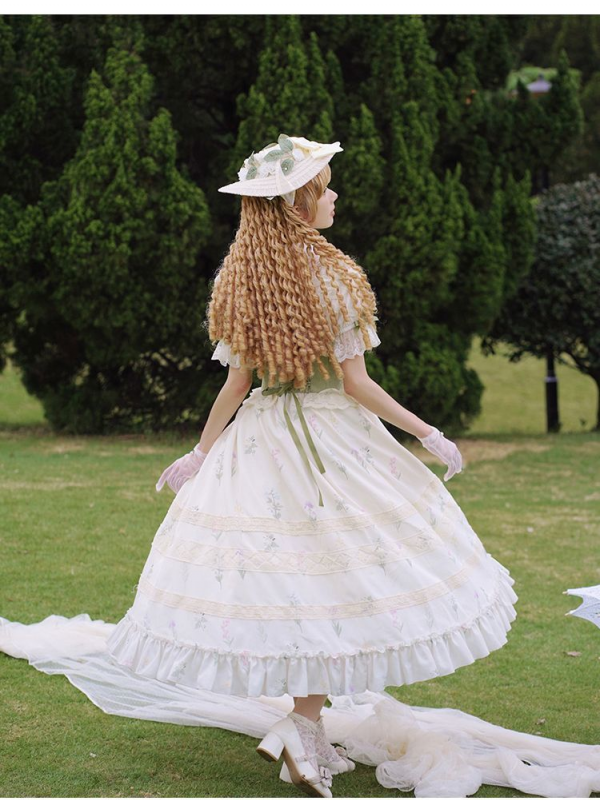 Sweet and Fresh Pastoral Style Printed OP Lolita Dress Sweet and Fresh Pastoral Style Printed OP Lolita Dress
