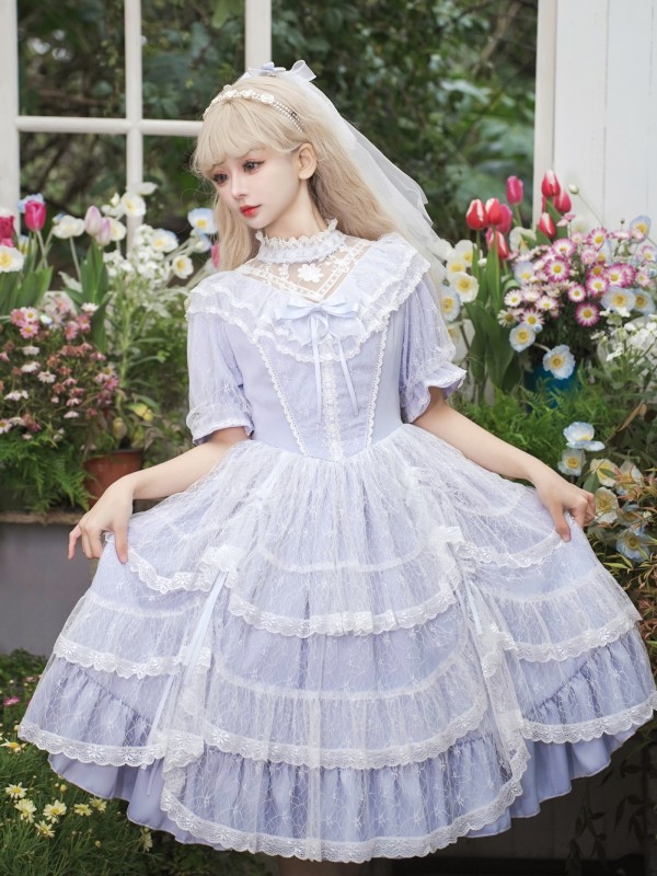 Lolita OP skirt Light Color CLA Series Elegant Palace Style Lolita Princess Skirt Puffy Skirt Lolita OP skirt Light Color CLA Series Elegant Palace Style Lolita Princess Skirt Puffy Skirt