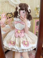 Yellow Sweet Lolita Dress JSK Suspender Bud Dress Yellow Sweet Lolita Dress JSK Suspender Bud Dress