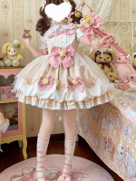 Yellow Sweet Lolita Dress JSK Suspender Bud Dress Yellow Sweet Lolita Dress JSK Suspender Bud Dress