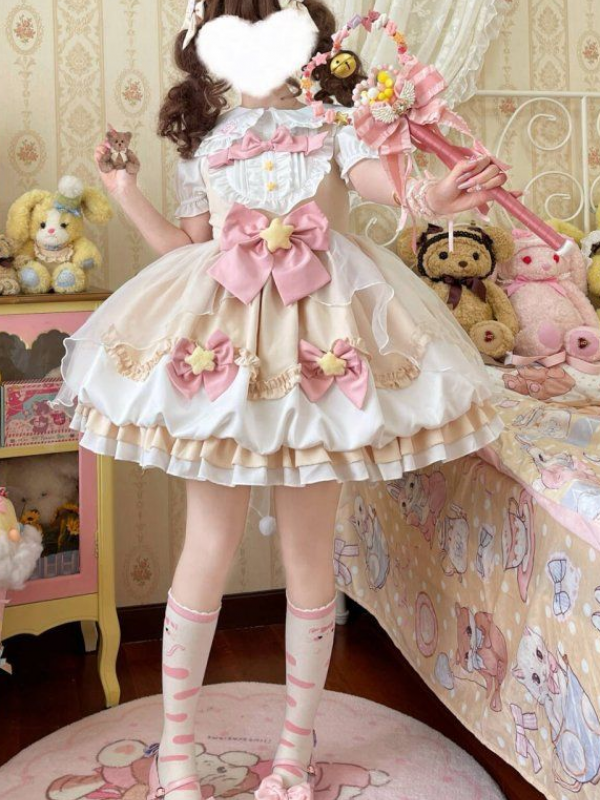 Yellow Sweet Lolita Dress JSK Suspender Bud Dress Yellow Sweet Lolita Dress JSK Suspender Bud Dress