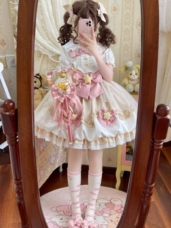 Yellow Sweet Lolita Dress JSK Suspender Bud Dress Yellow Sweet Lolita Dress JSK Suspender Bud Dress