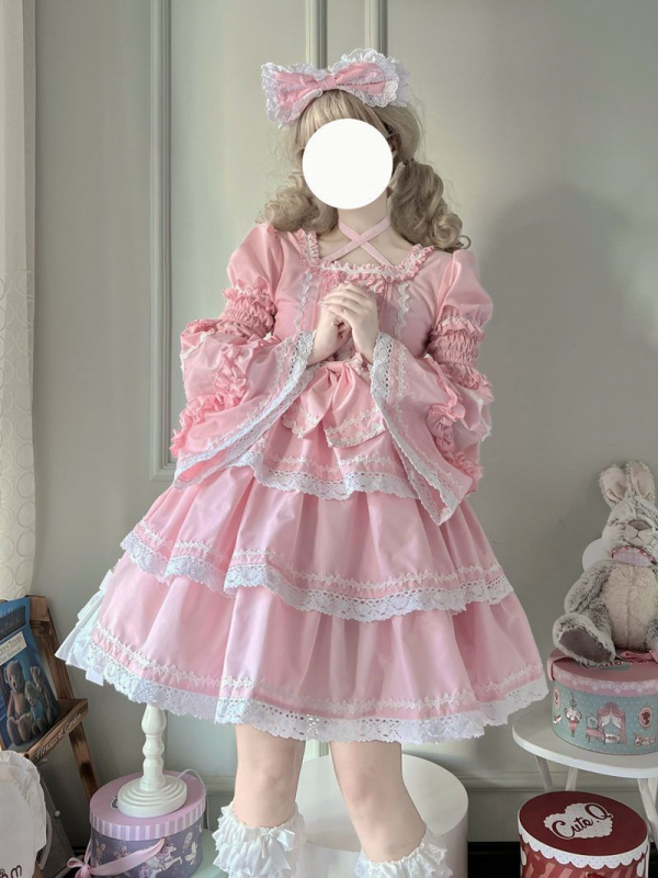 Lolita Dress With Detachable Sleeves OP Dress Lolita Dress With Detachable Sleeves OP Dress