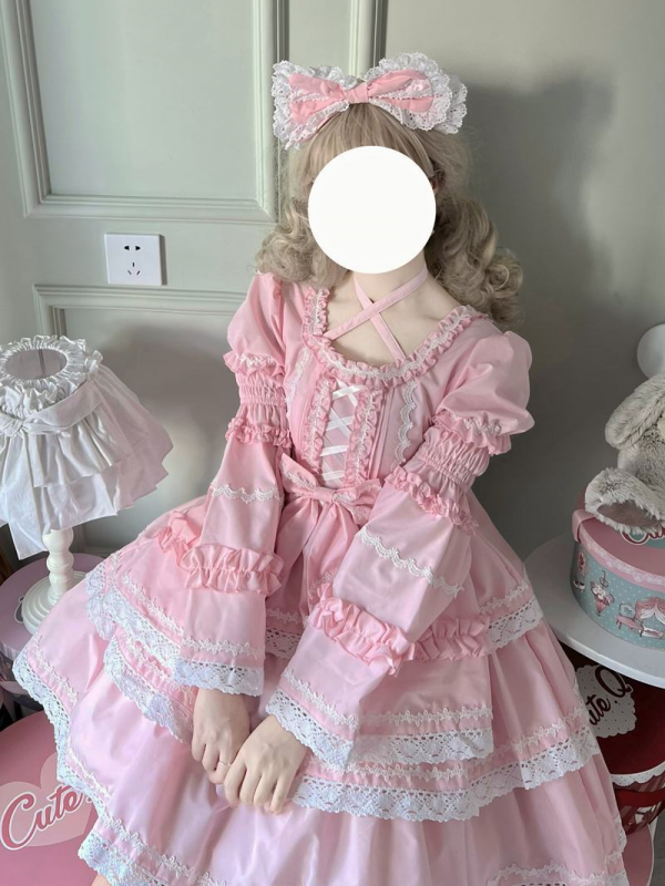 Lolita Dress With Detachable Sleeves OP Dress Lolita Dress With Detachable Sleeves OP Dress