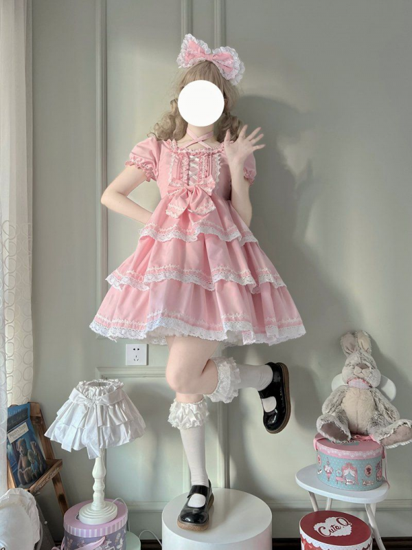 Lolita Dress With Detachable Sleeves OP Dress Lolita Dress With Detachable Sleeves OP Dress